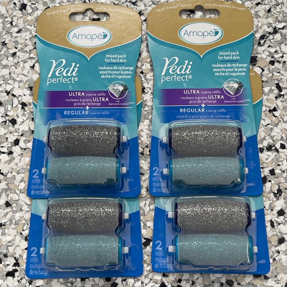 4x NEW 2-packs of Amope foot file refills